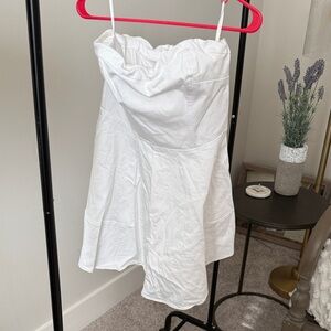 Express White Strapless Dress